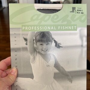 New- Girls Capezio Fishnets Black